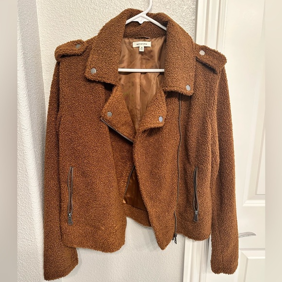 MAX STUDIO TEDDY MOTO JACKET - Picture 1 of 5